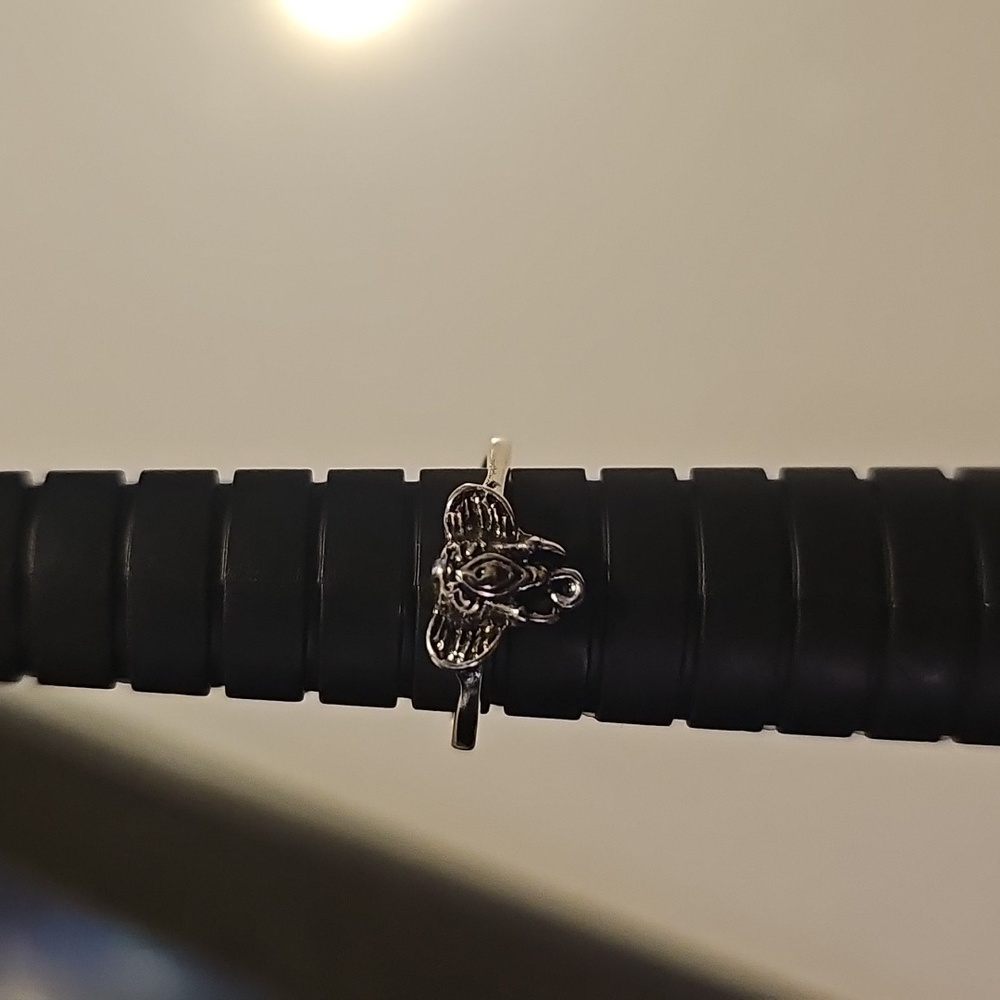 Silver Tone  Elephant Ring